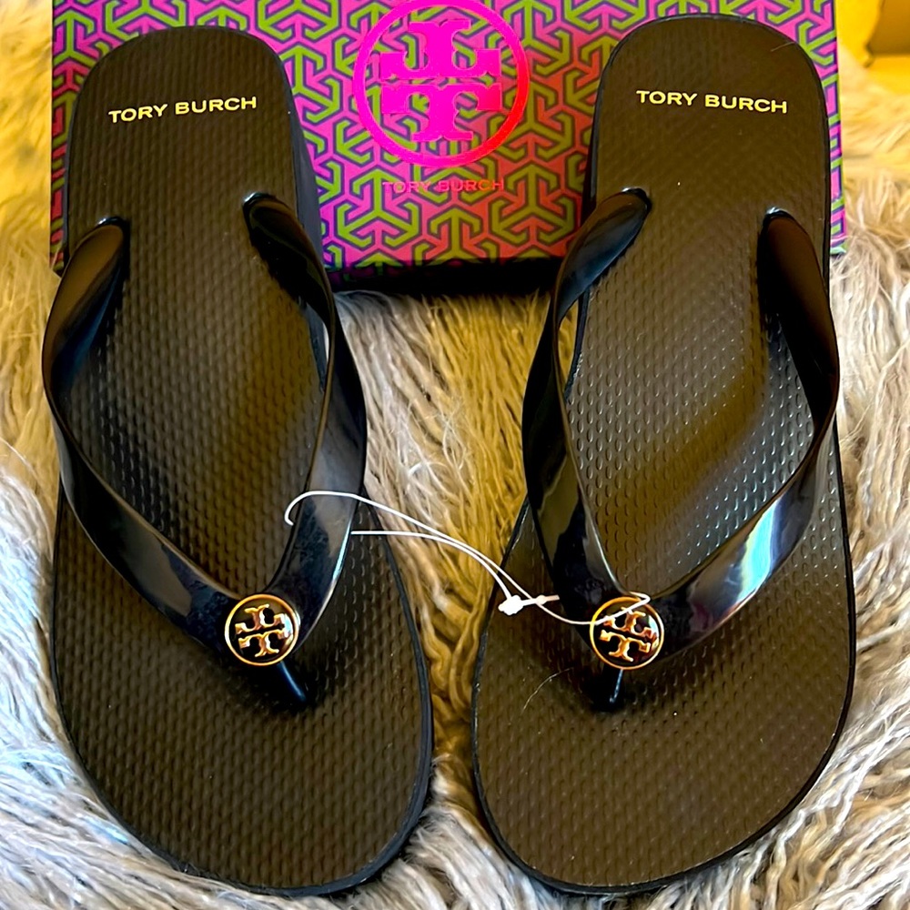 Tory Burch Cut Out Wedge Flip Flop
